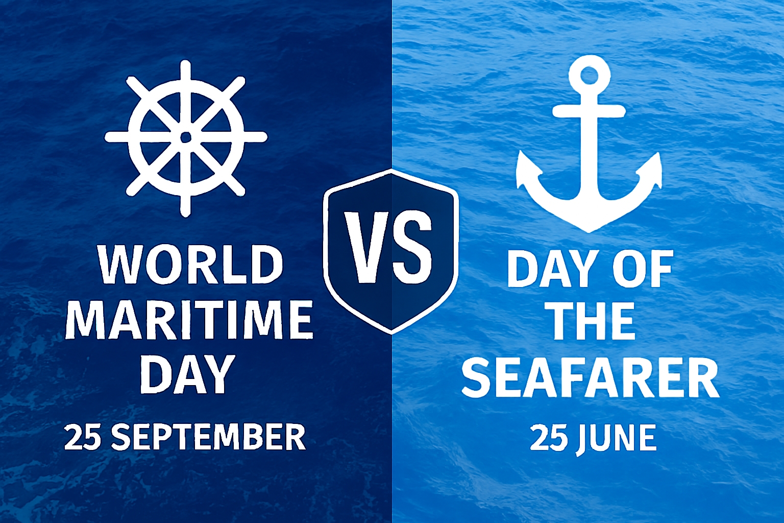 What is the difference between World Maritime Day (September 25) and the Day of the Seafarer (June 25)?